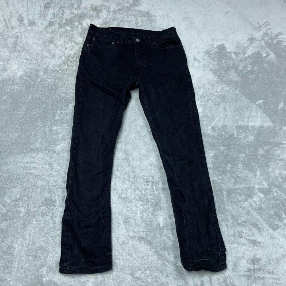 Levis 511 Slim Fit Mens Black Jeans Waist 34 Length 32 a0796